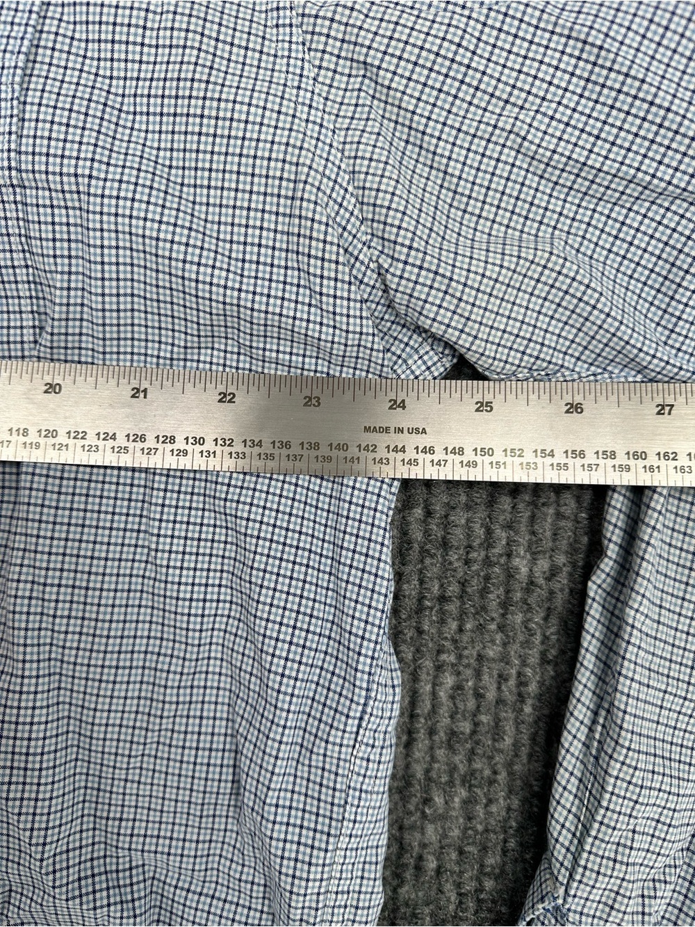 Abercrombie & Fitch Light Blue Micro-Check Button-Down Shirt - Picture 3 of 5
